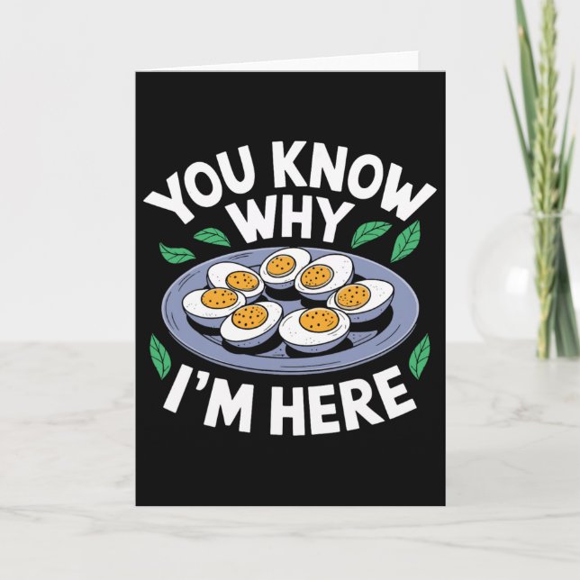 Tarjeta Funny Thanksgiving Dinner You Know Why I'm Here Re (Anverso)