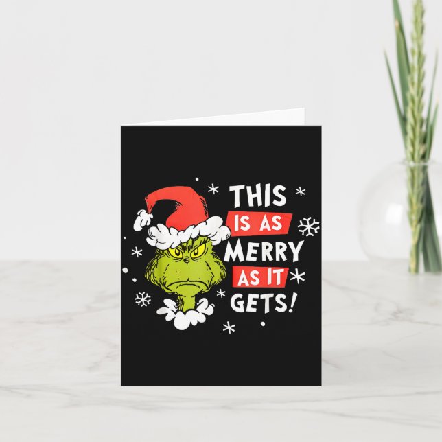 Tarjeta Funny This Is As Merry As It Gets Christmas, Sarca (Anverso)