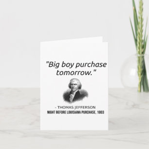 Tarjeta Funny Thomas Jefferson Profesor De Historia De Ee.