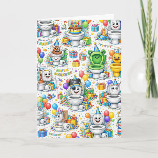 Tarjeta Funny Toilet Birthday Party