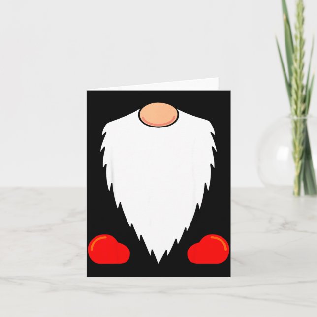 Tarjeta Funny Tomte Swedish Gnome Beard Christmas Yule Nis (Anverso)