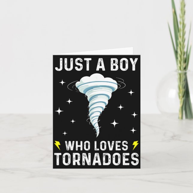 Tarjeta Funny Tornado Gift For Boys Kids Hurricane Weather (Anverso)