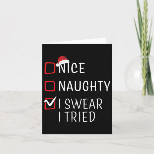 Tarjeta Funny traviesa Navidades de Niza Familia Pajama Ho