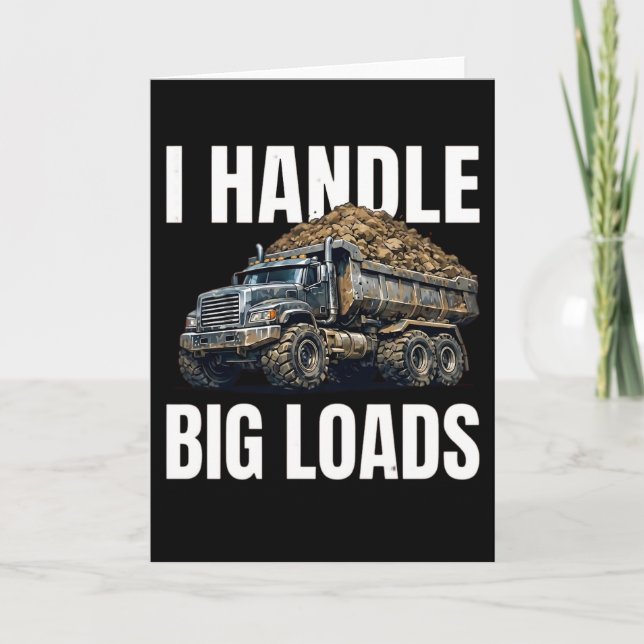 Tarjeta Funny Truck Driver I Handle Big Loads Blue Collar (Anverso)