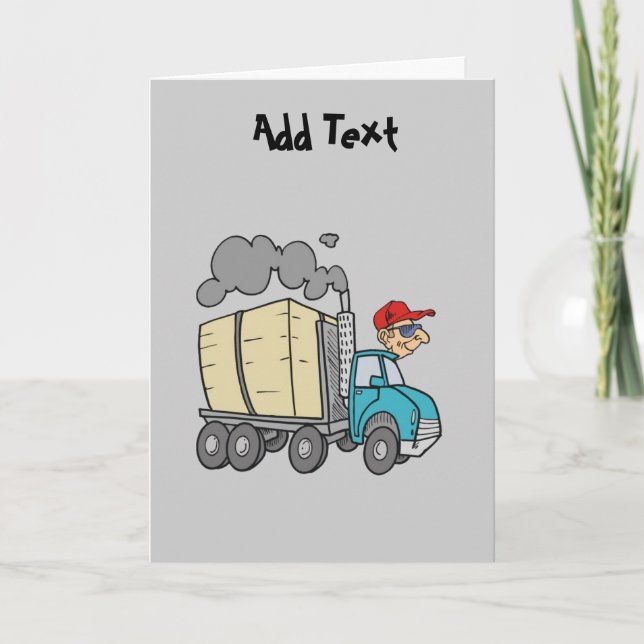 Tarjeta Funny Truck Truck Driver personalizado personaliza (Anverso)
