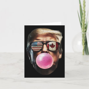 Tarjeta Funny Trump 45 47 Uu Y Gles De Bandera De Canadá