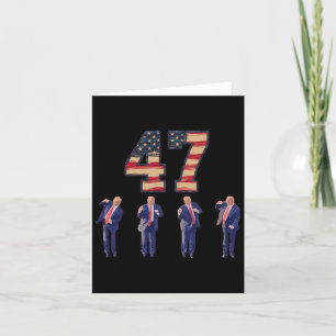 Tarjeta Funny Trump bailando en Estados Unidos 47 hombres