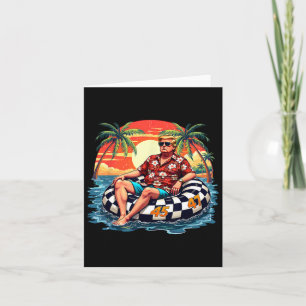 Tarjeta Funny Trump en verano de 2025 Beach Tropical