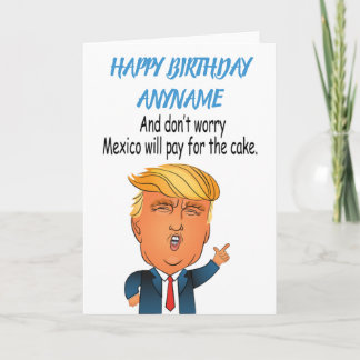 Tarjeta Funny Trump feliz cumpleaños