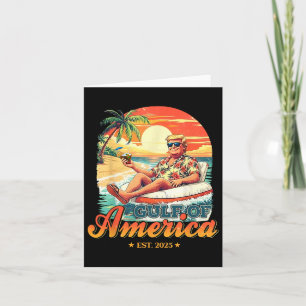Tarjeta Funny Trump Golfo De Estados Unidos 2025 Trump Mer