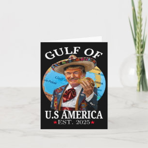 Tarjeta Funny Trump Golfo De Estados Unidos 2025 Trump Mer