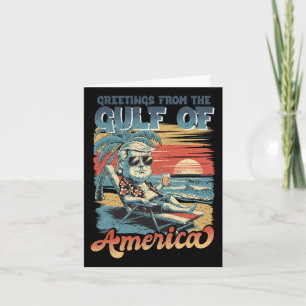 Tarjeta Funny Trump Golfo De Estados Unidos 2025 Trump Mer