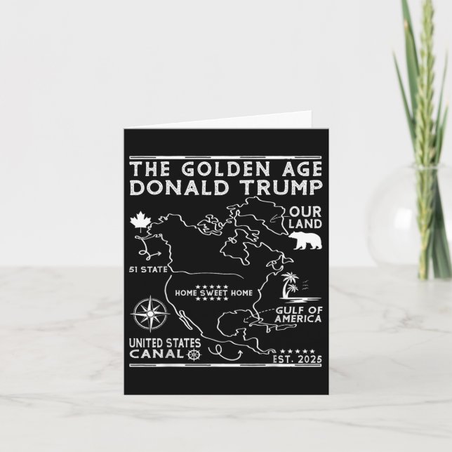 Tarjeta Funny Trump Groenlandia Canal Panamá Canadá México (Anverso)