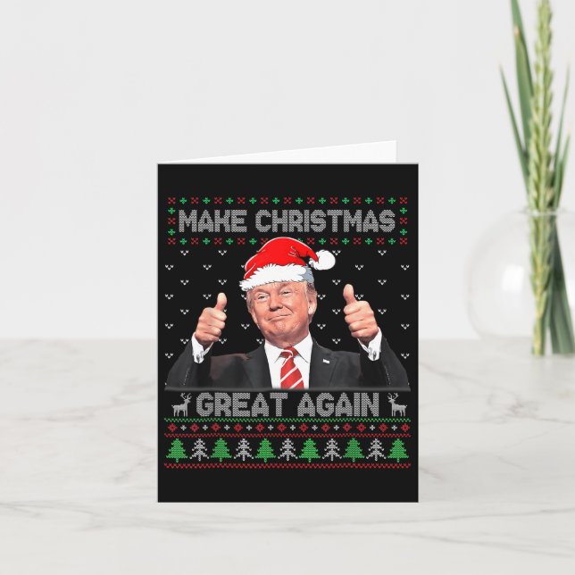 Tarjeta Funny Trump hace a los Navidades grandes nuevament (Anverso)