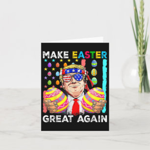 Tarjeta Funny Trump hace grande la Pascua de nuevo el huev