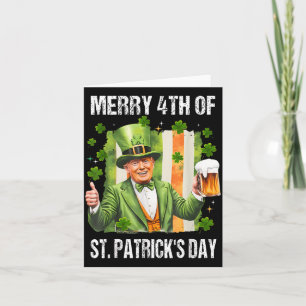 Tarjeta Funny Trump Leprechaun Gorra 4 De San Patricio
