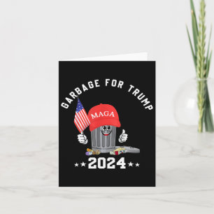 Tarjeta Funny Trump Mega basura puede caricaturizar a pers