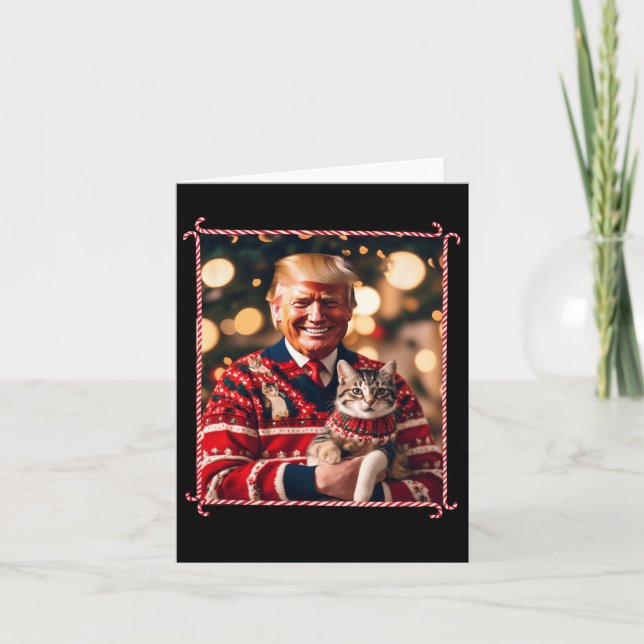Tarjeta Funny Trump Navidades sudan para los amantes del g (Anverso)