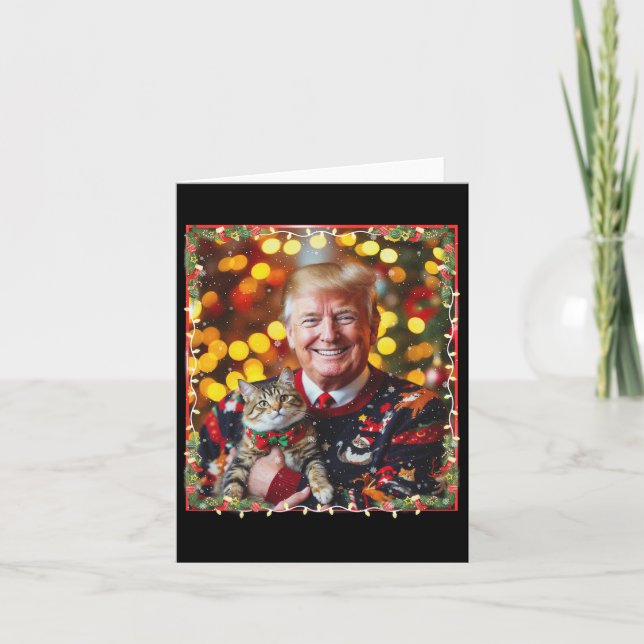 Tarjeta Funny Trump Navidades sudan para los amantes del g (Anverso)