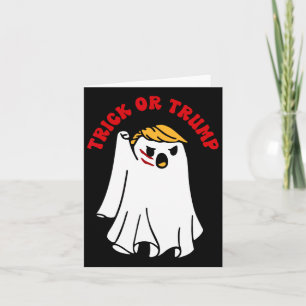 Tarjeta Funny Trump o Trump en la lucha contra el fantasma