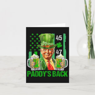 Tarjeta Funny Trump Paddys Back 45 47 St Patricks Day Esta