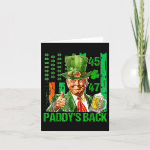 Tarjeta Funny Trump Paddys Back 45 47 St Patricks Day Esta