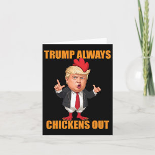 Tarjeta Funny Trump siempre mata de gallina a Taco Trump