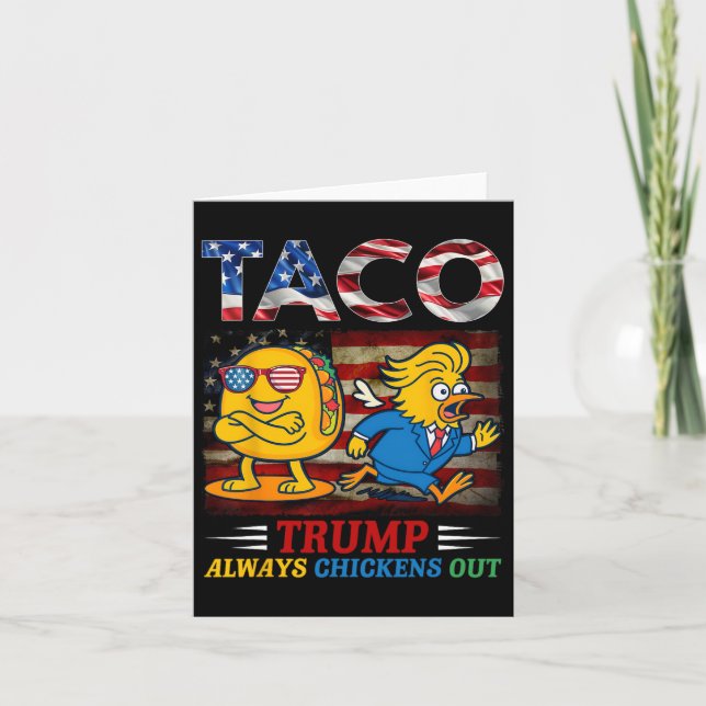 Tarjeta Funny Trump Taco Trump siempre se mueve 6 (Anverso)