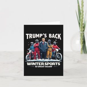 Tarjeta Funny Trump Winter Sports Snowboarding Team Guay V
