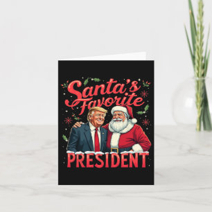 Tarjeta Funny Trump X, el presidente favorito de Santa Cla