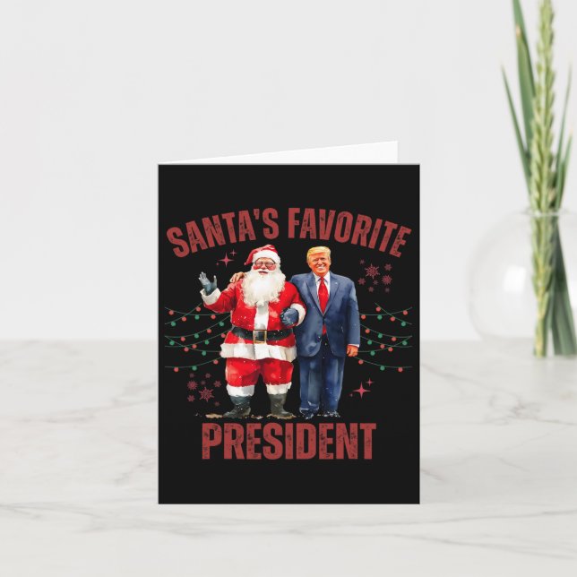 Tarjeta Funny Trump X, el presidente favorito de Santa Cla (Anverso)