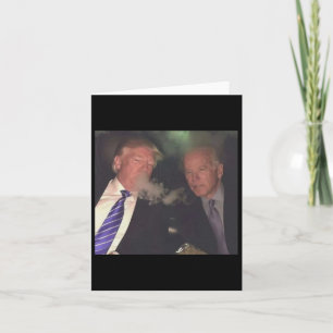 Tarjeta Funny Trump Y Fumar Biden