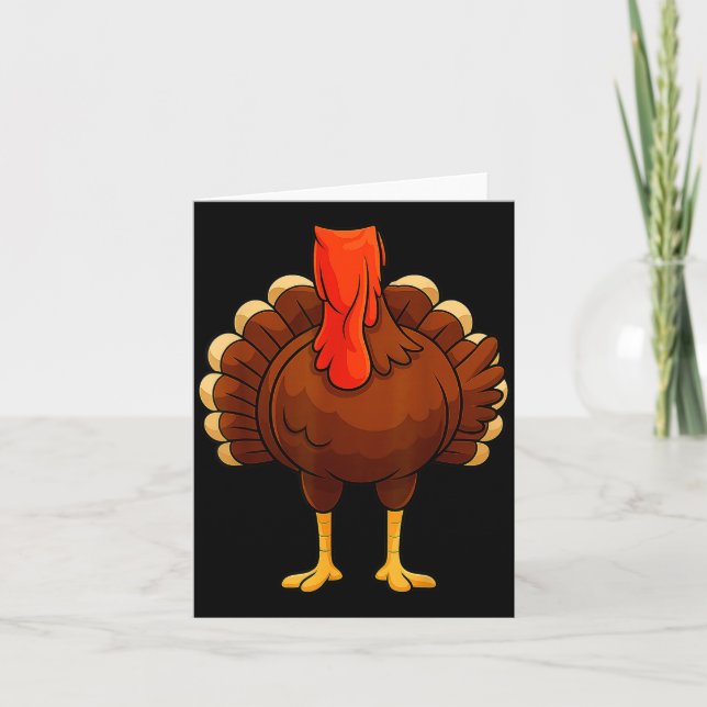 Tarjeta Funny Turkey Body Costume Thanksgiving Men Women K (Anverso)
