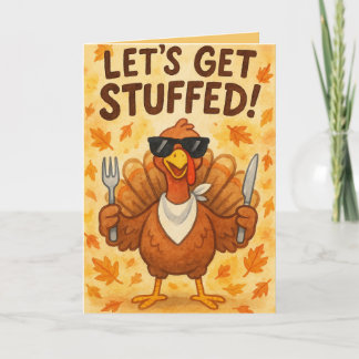 Tarjeta Funny Turkey Day Card – Hilarious Thanksgiving Hum