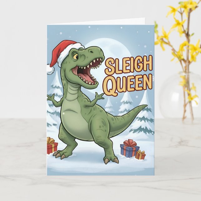 TARJETA FUNNY TYPOGRAPHY CHRISTMAS (flor amarilla)