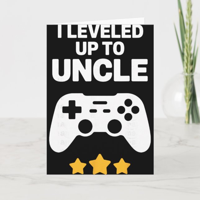 Tarjeta Funny Uncle Art For Uncle Men From New Promoted To (Anverso)