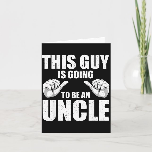Tarjeta Funny Uncle Design For Uncle Men First Time Uncle  (Anverso)