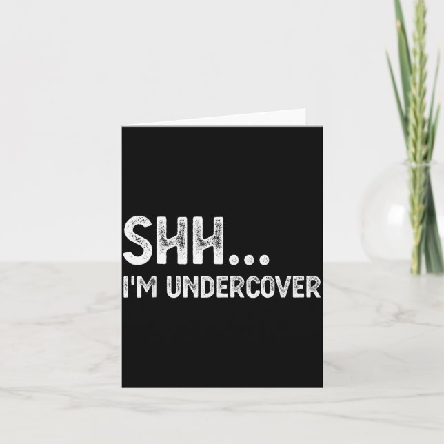 Tarjeta Funny Undercover Cop Easy Costume Lice  (Anverso)