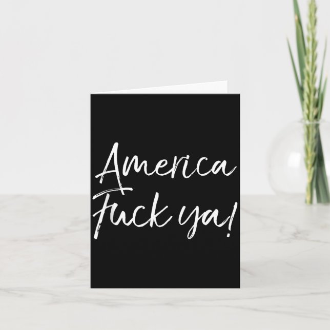 Tarjeta Funny Usa Quote American Saying Joke Gift America  (Anverso)