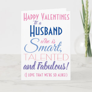 Tarjeta Funny Valentine Husband