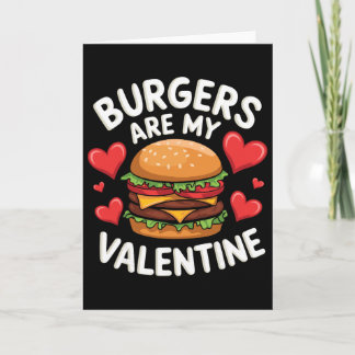Tarjeta Funny Valentine's Burger Lovers Men Women 