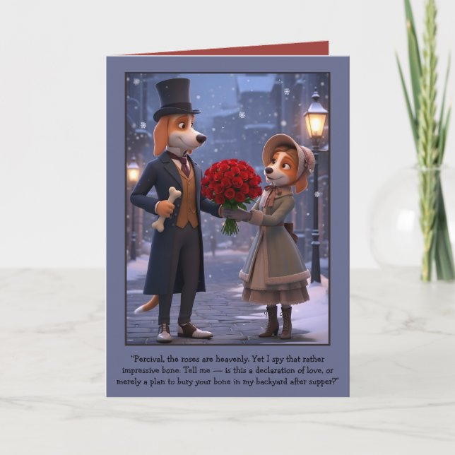 Tarjeta Funny Valentine's Day 3D Cartoon Card (Anverso)