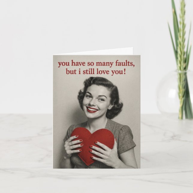 Tarjeta Funny Valentine's Day Card  (Anverso)