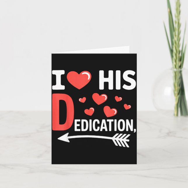 Tarjeta Funny Valentine's Day Couple Matching I Love His D (Anverso)
