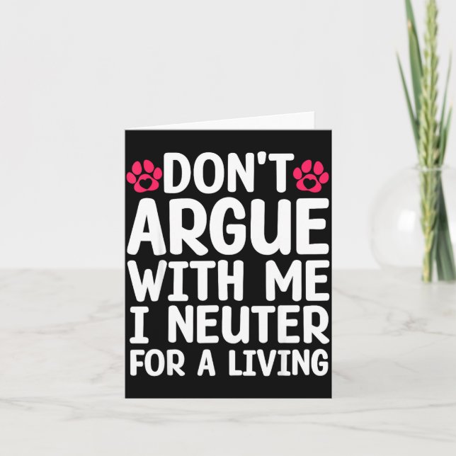 Tarjeta Funny Veterinarian Design For Men Women Vet Tech V (Anverso)