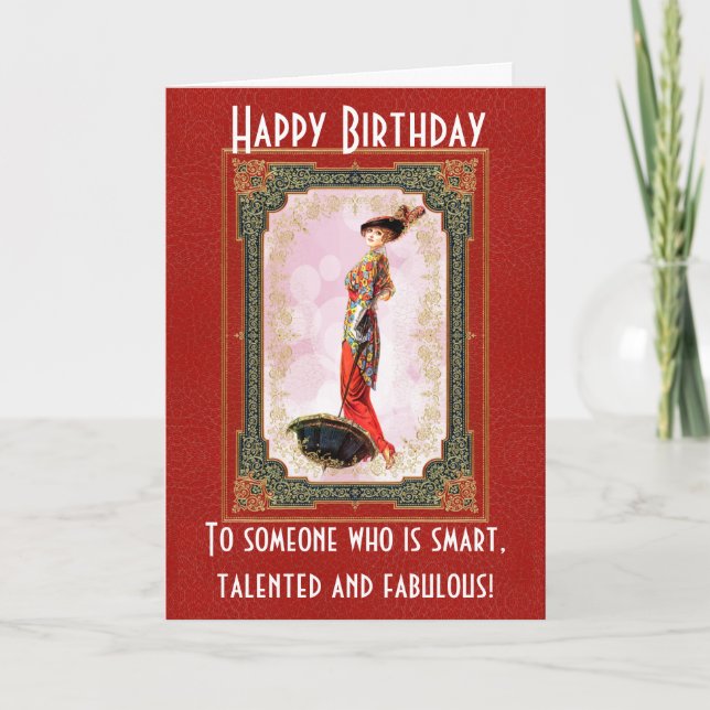 Tarjeta Funny Vintage Birday Card (Anverso)