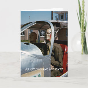 TARJETA FUNNY VINTAGE TEST DUMMIES MANNEQUINN DOLL FOTO