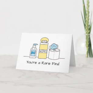 Tarjeta Funny Virus Wipes Toilet Paper Sanitizer