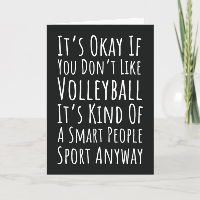 Tarjeta Funny Voleibol Cards Humor Team Sports Player (Anverso)