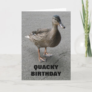 Tarjeta Funny Waddling Duck Personalizado Birthday Card